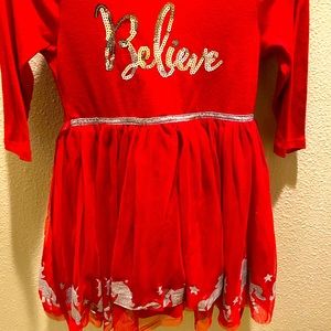 “Believe” red holiday dress from Nordstrom Rack